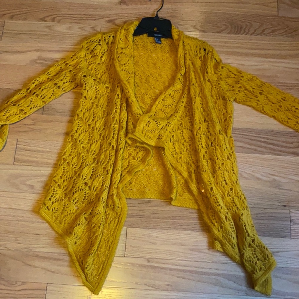 Golden yellow cardigan